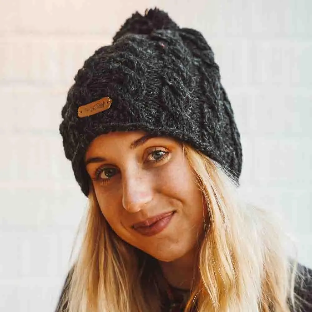 Islah Cable Pom Pom Beanie