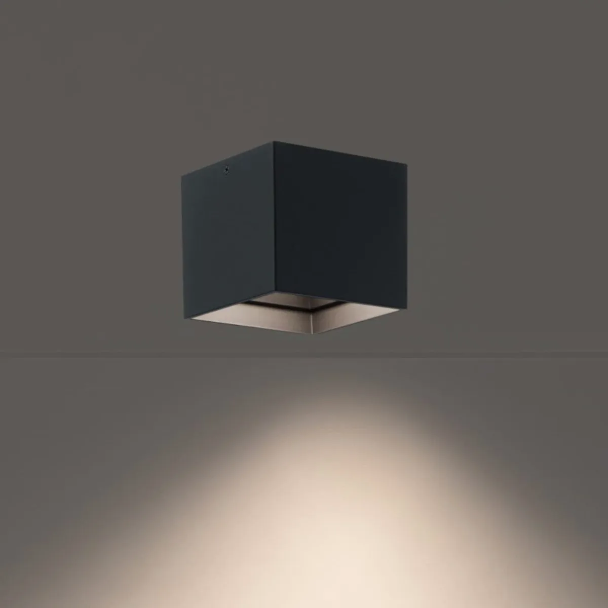 Kube 5 In. LED Outdoor Flush Mount 3000K Black finish