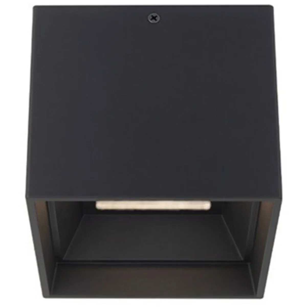 Kube 5 In. LED Outdoor Flush Mount 3000K Black finish