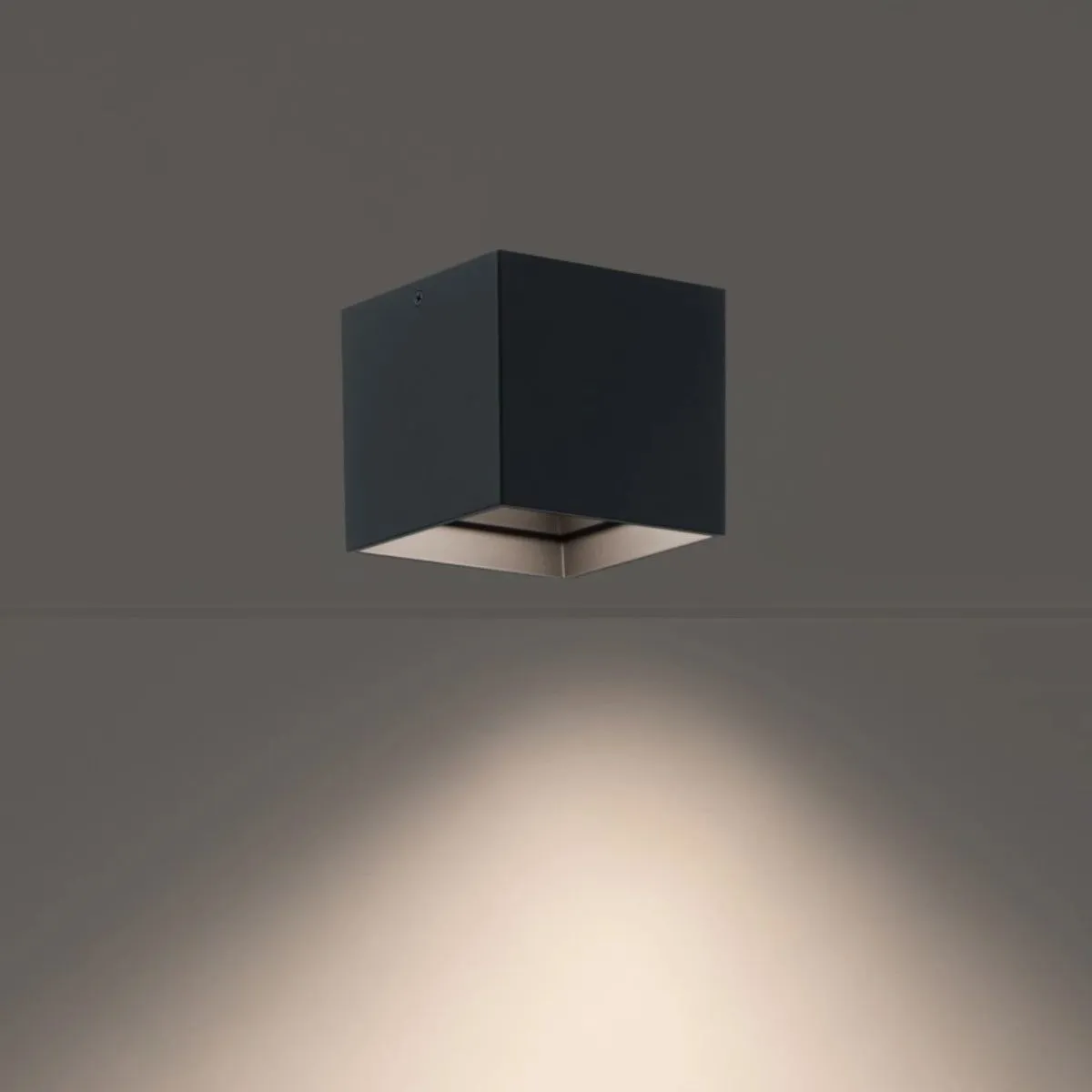 Kube 5 In. LED Outdoor Flush Mount 3000K Black finish