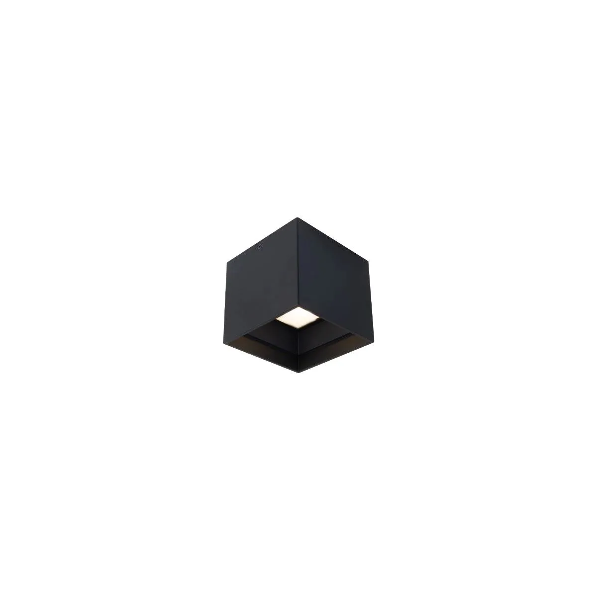 Kube 5 In. LED Outdoor Flush Mount 3000K Black finish