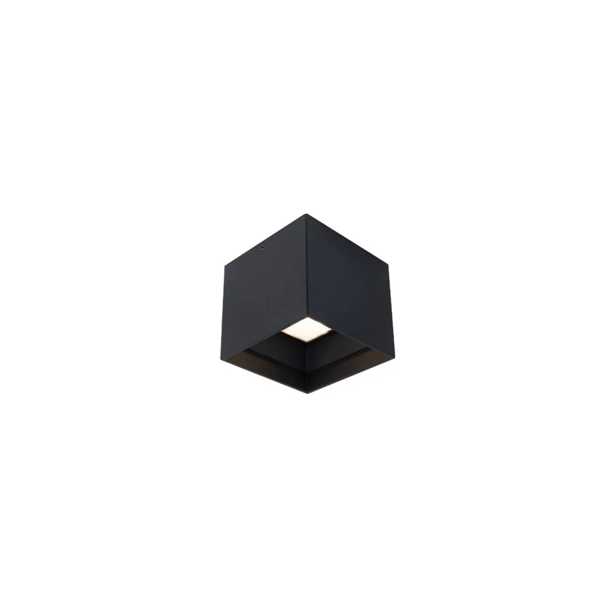 Kube 5 In. LED Outdoor Flush Mount 3000K Black finish