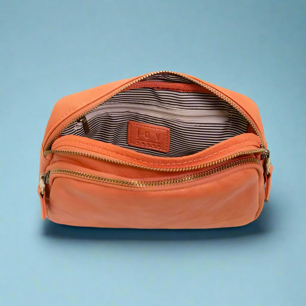 Kylie Double Zip Sling Belt Bag - Orange