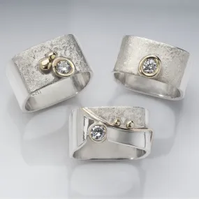 Large Blossom Diamond Stacking Rings