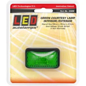 LED Autolamps 35GM 10/30V Green Courtesy Lamp With 4 Green LEDs
