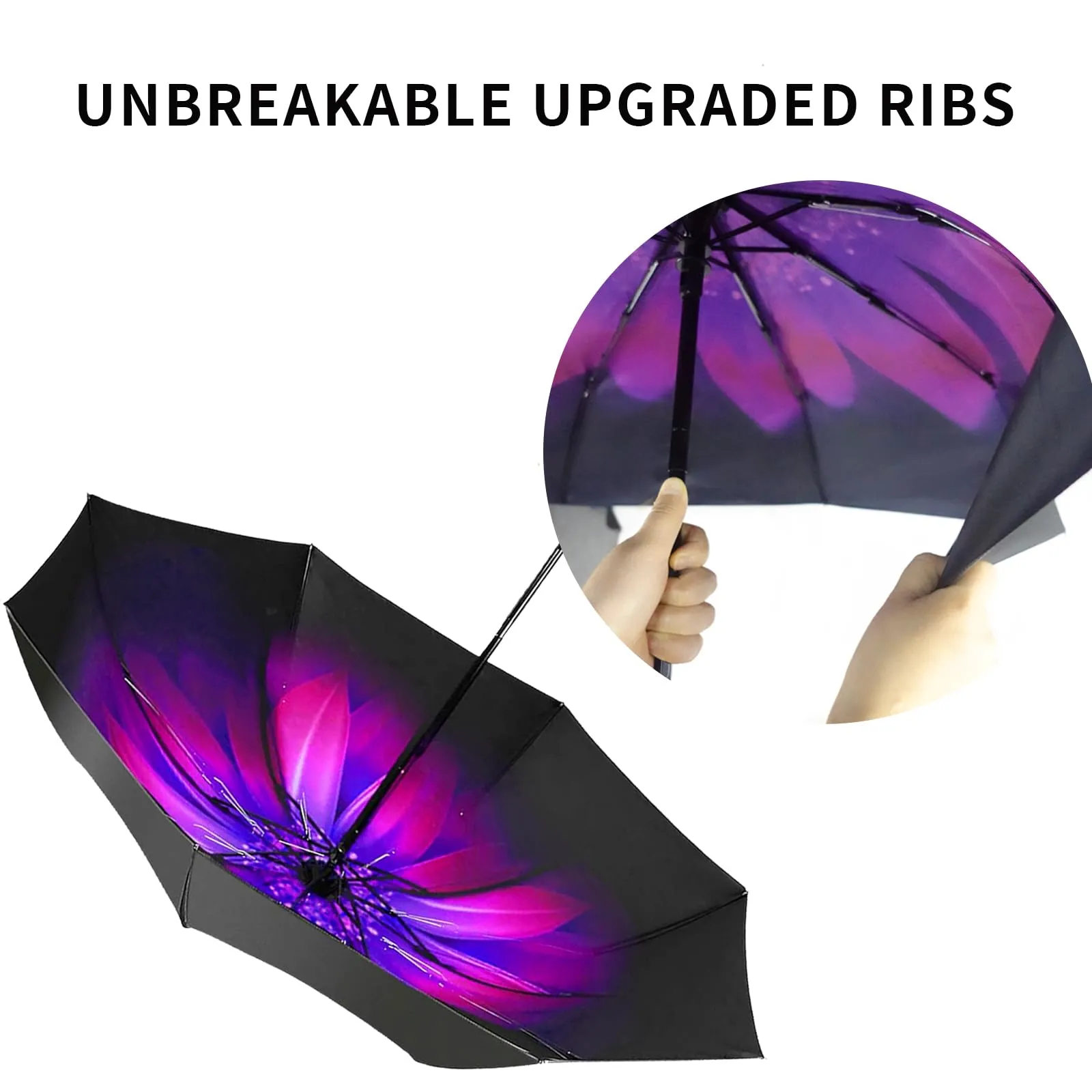 LLanxiry Umbrella Small Compact Travel Umbrellas for Rain Mini Folding Portable Windproof Umbrella for Man/Women