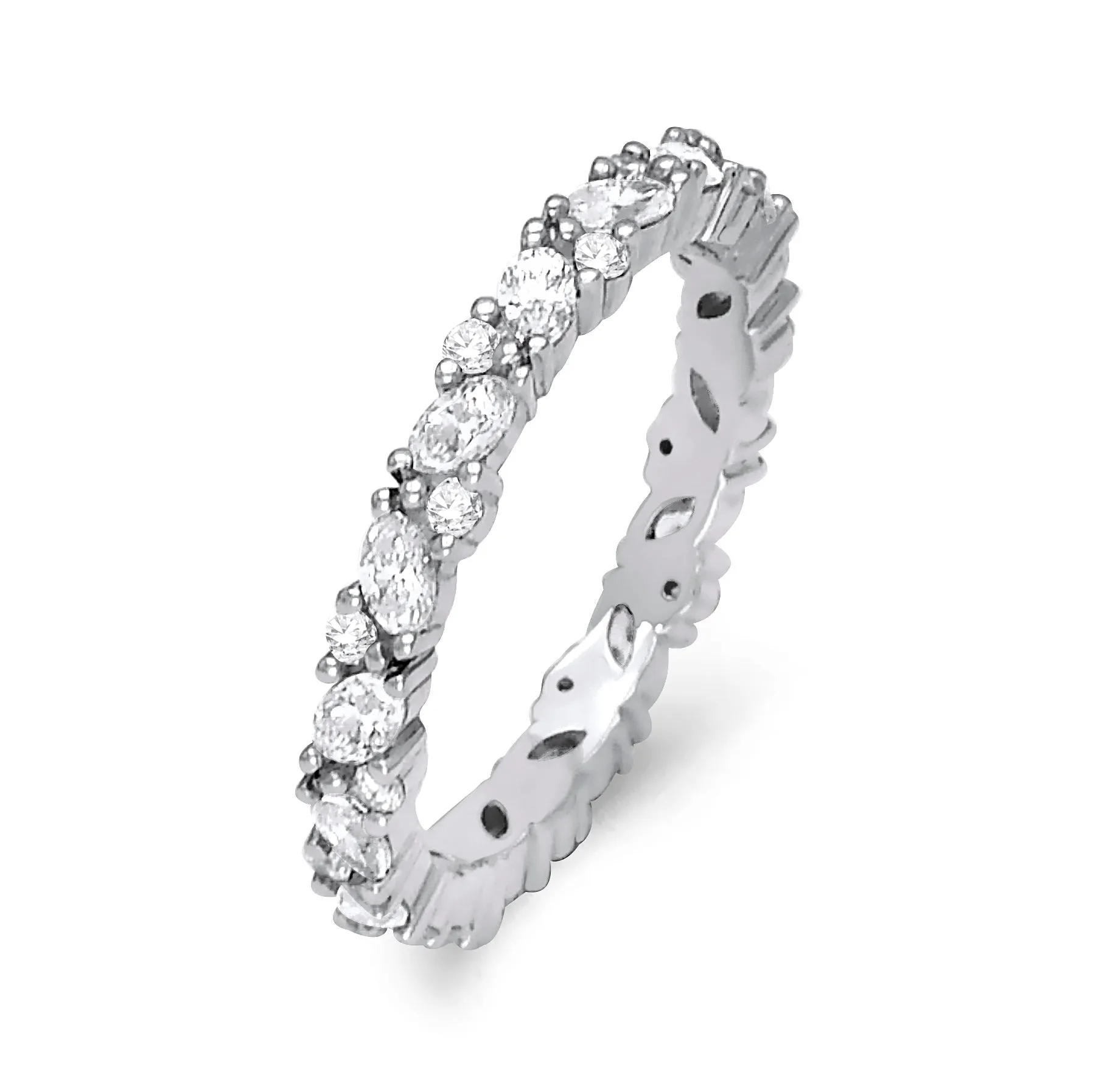 Marquise & Round Diamond Band