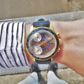 Men's Webster Sport Vintage Chronograph Watch // 1950s 1960s Mechanical Swiss Watch // Rare Watch// Hand Crafted Real Leather Strap