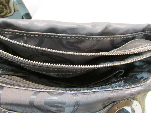 Michael Kors Steel Gray Leather Shoulder Bag