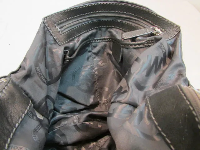 Michael Kors Steel Gray Leather Shoulder Bag