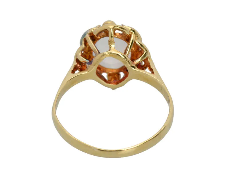 Moonrise Marvelous - Moonstone Enamel Ring