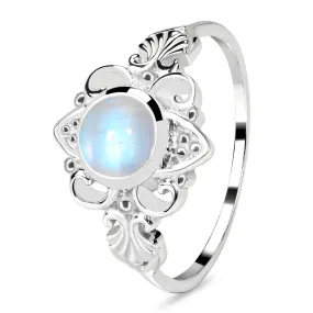 Moonstone Silver Celestia Ring