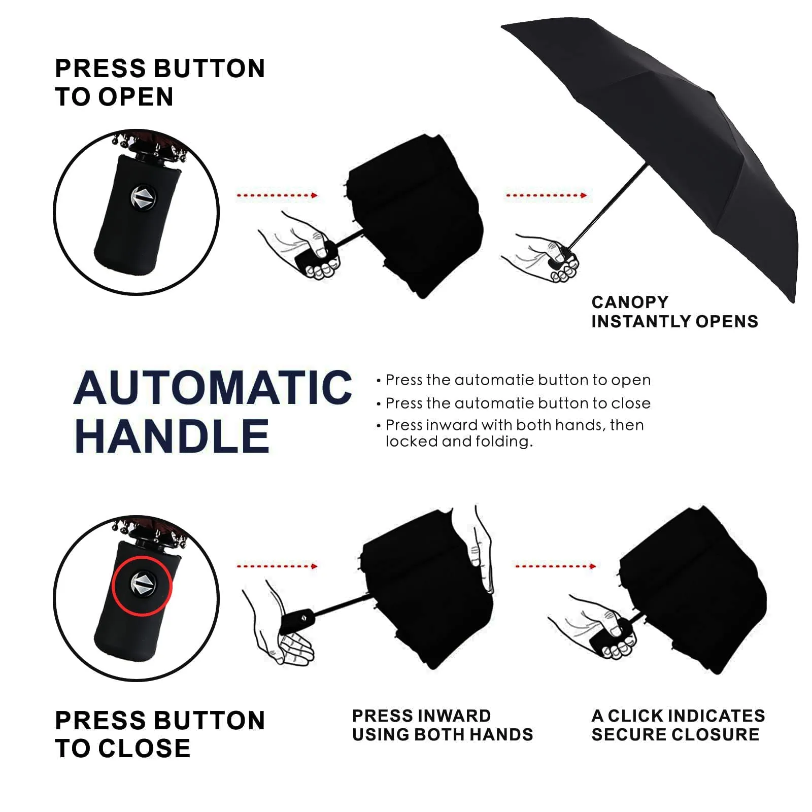 NIKIOYE Umbrella Compact Travel Umbrellas Strong Durable Windproof 50  UV Blocking Umbrella for Sun Rain Portable Umbrella, Auto Open/Close, Perfect Car Umbrella, Golf Umbrella