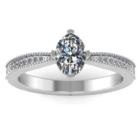 Oval Diamond Solitaire Engagement Ring