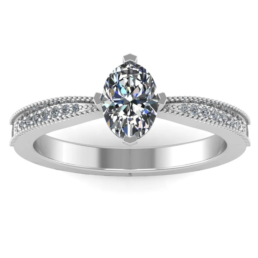 Oval Diamond Solitaire Engagement Ring