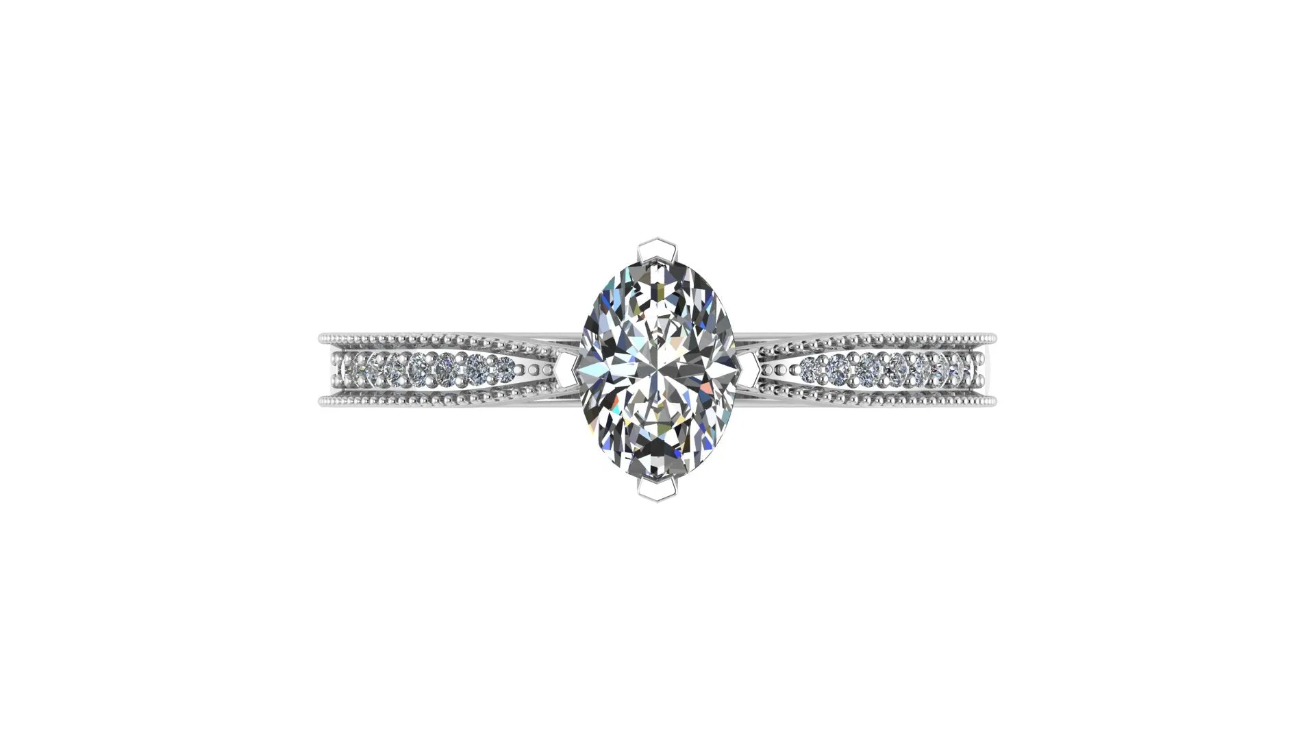Oval Diamond Solitaire Engagement Ring
