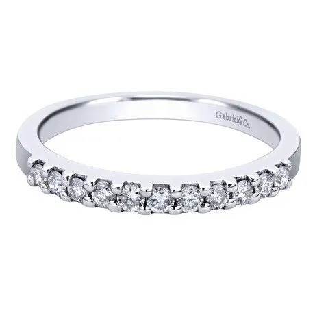 Pave Diamond Band .25 Cttw 14K White Gold | Mullen Jewelers