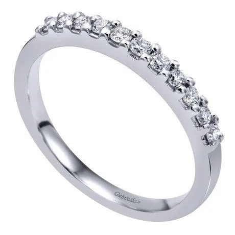 Pave Diamond Band .25 Cttw 14K White Gold | Mullen Jewelers