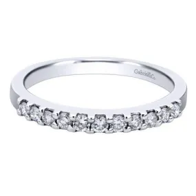 Pave Diamond Band .25 Cttw 14K White Gold | Mullen Jewelers