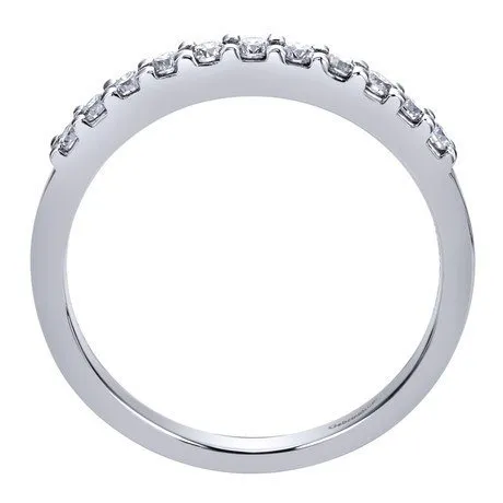 Pave Diamond Band .25 Cttw 14K White Gold | Mullen Jewelers
