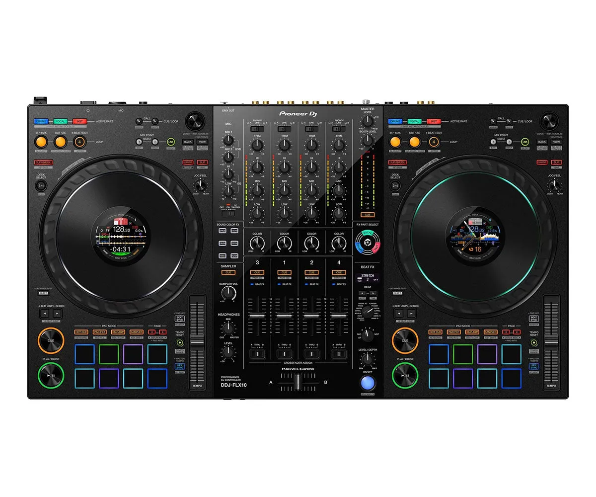 Pioneer DJ DDJ-FLX10 & VM-70 (Pair) & HDJ-X7 Bundle