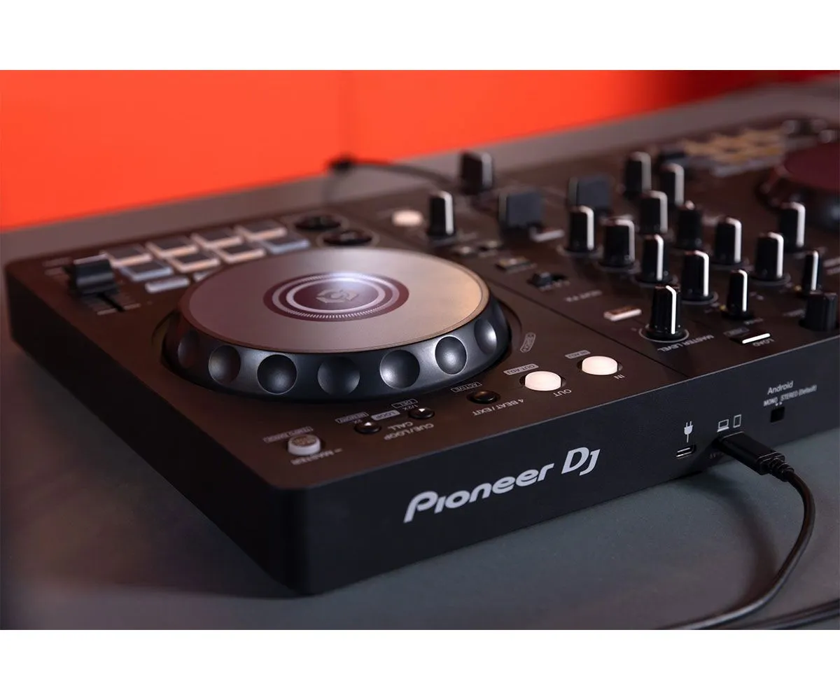 Pioneer DJ DDJ-FLX4, DM-50D and HDJ-CUE1 Starter Bundle