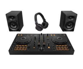 Pioneer DJ DDJ-FLX4, DM-50D and HDJ-CUE1 Starter Bundle