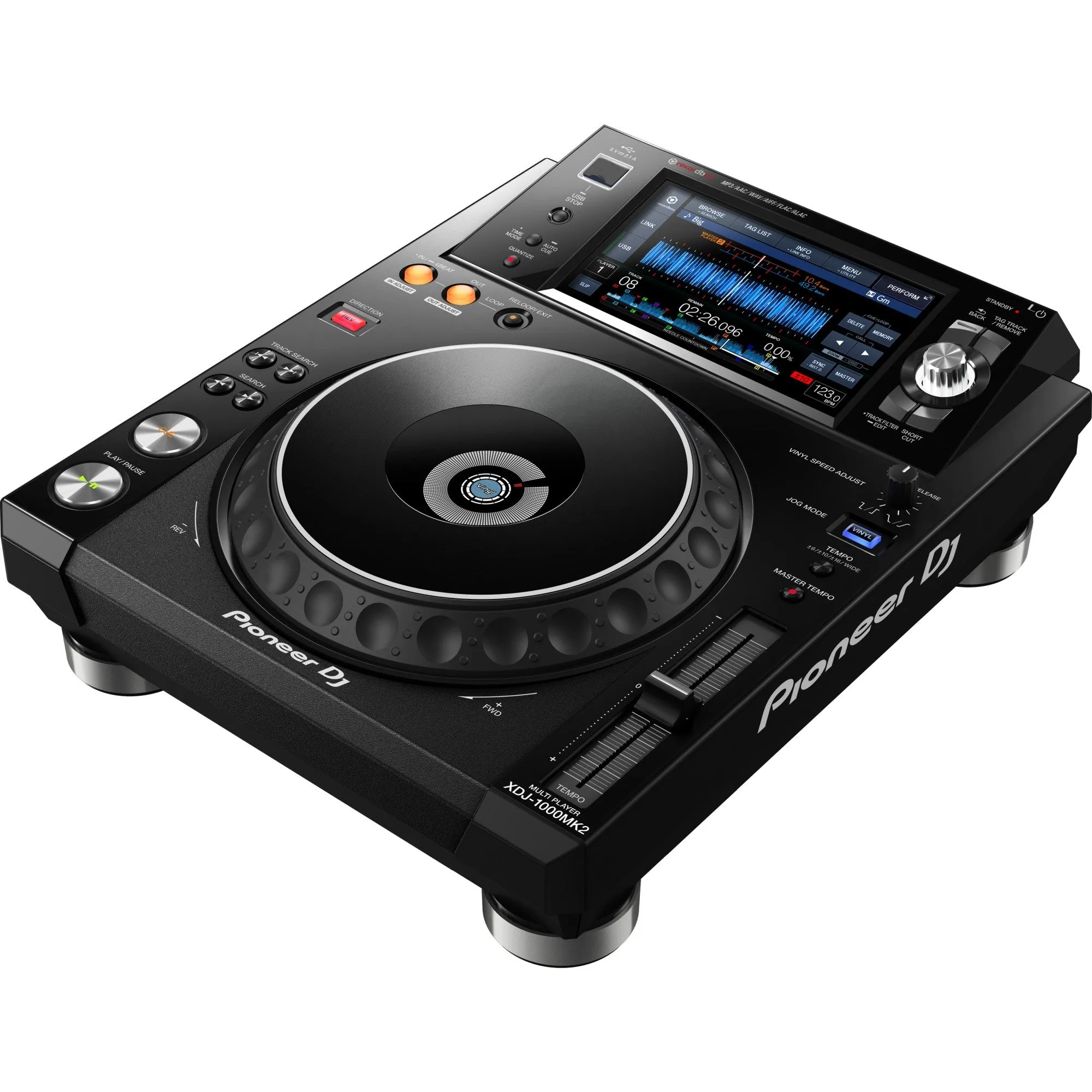 Pioneer DJ XDJ-1000MK2 Performance DJ Multi-Player with 7" Touchscreen, Professional Audio Mixer Equipment