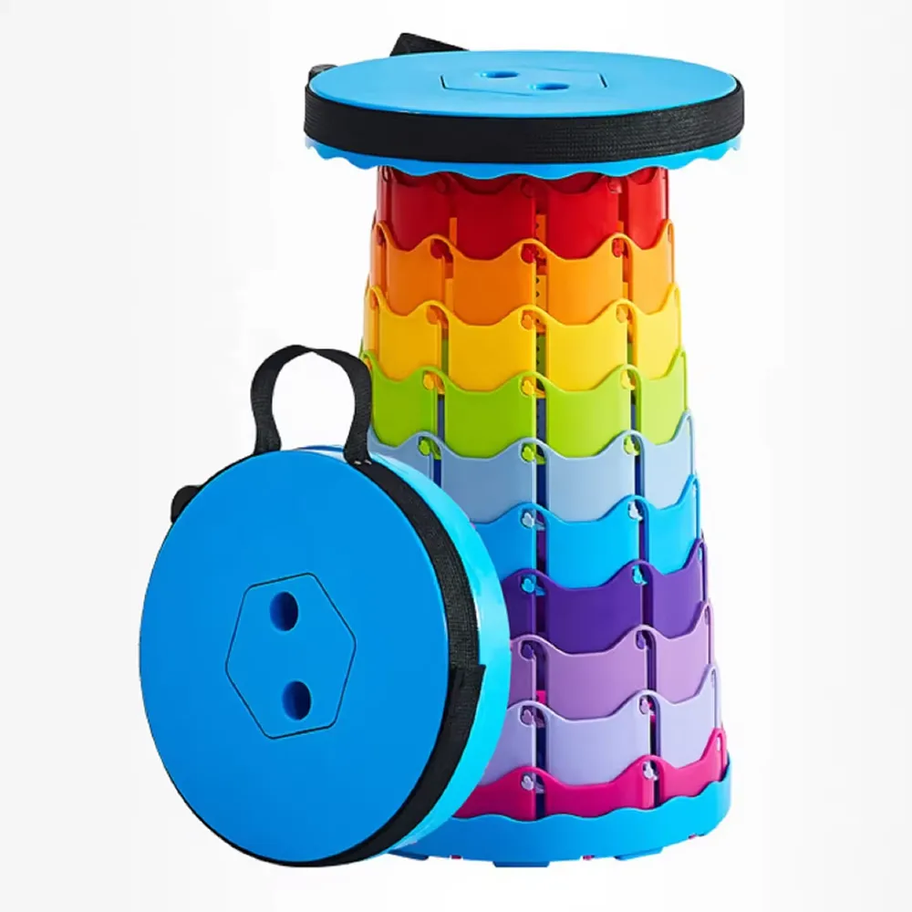 Rainbow Colour Foldable Telescopic Lightweight Compact Stool M24-16-4