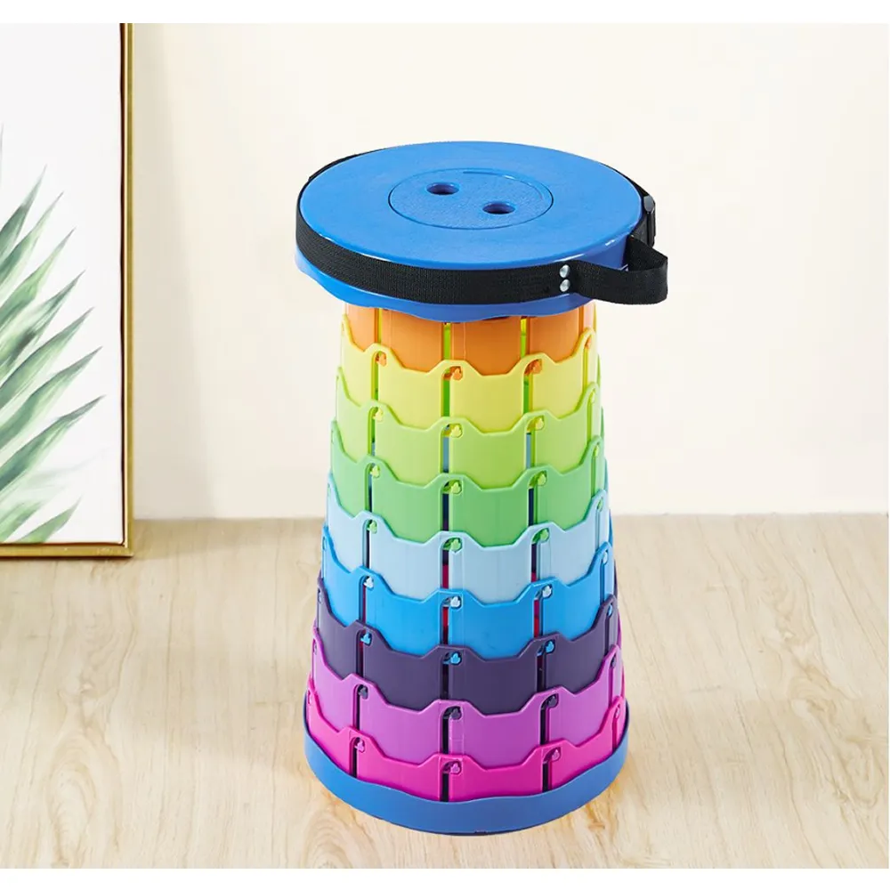 Rainbow Colour Foldable Telescopic Lightweight Compact Stool M24-16-4