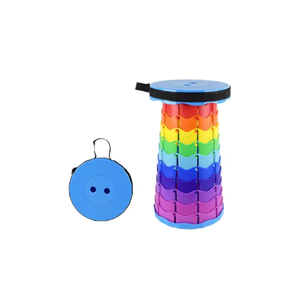Rainbow Colour Foldable Telescopic Lightweight Compact Stool M24-16-4