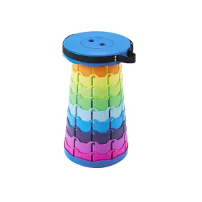 Rainbow Colour Foldable Telescopic Lightweight Compact Stool M24-16-4