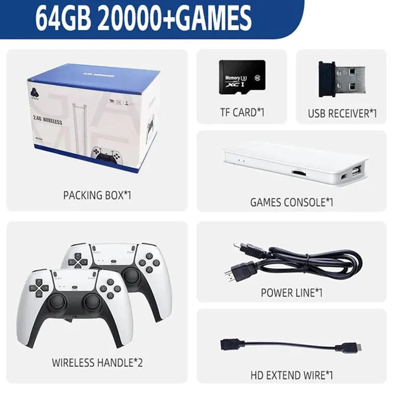 Retro Game Stick 20000  TV Video Game with 2 x Wireless Console