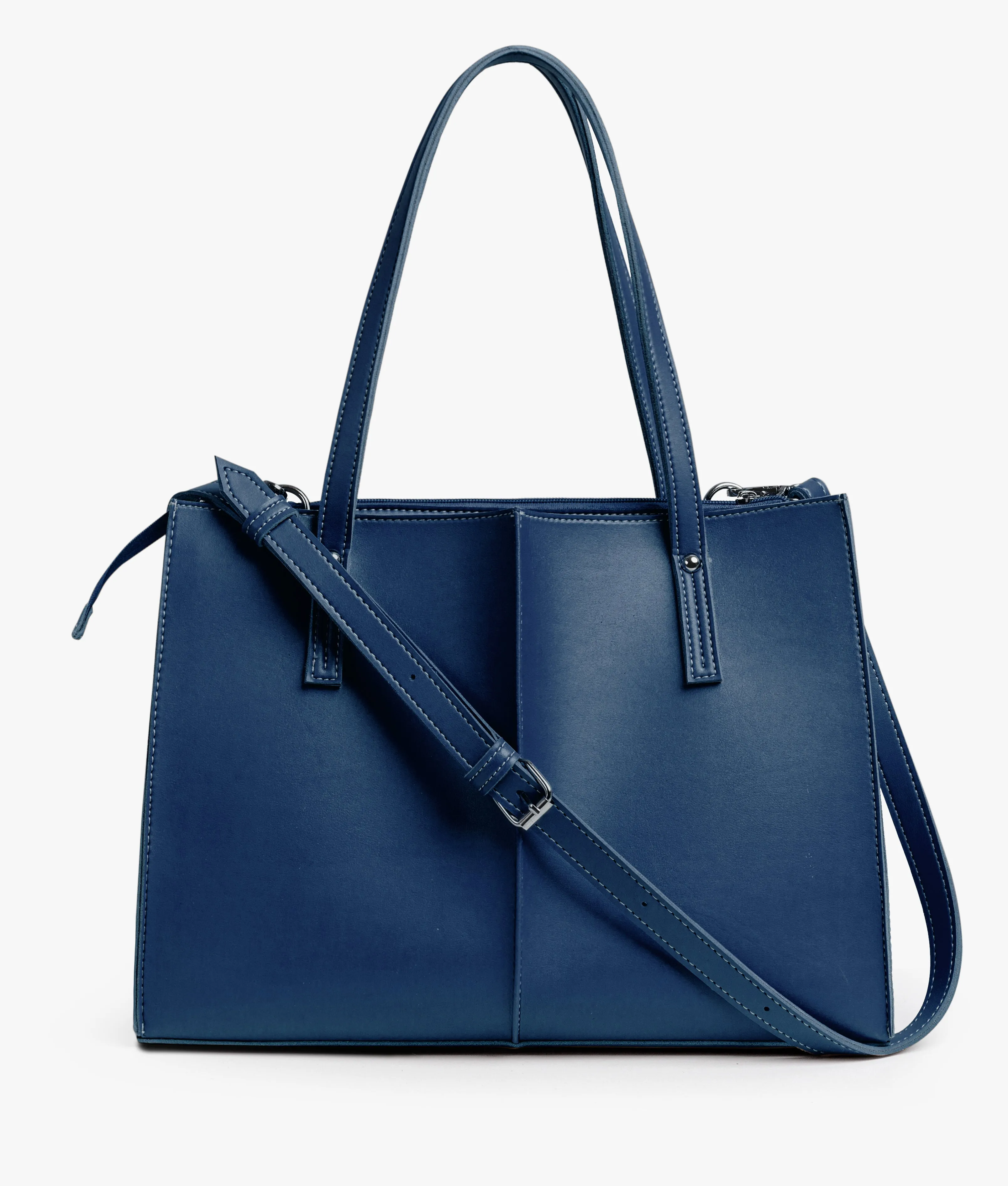 RoveBags Brown Suede Zipper Tote Bag