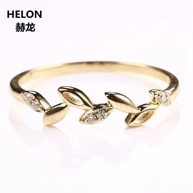 Solid 10k Yellow Gold SI/H Natural Diamonds Women Engagement Ring Wedding Band Fine Jewelry