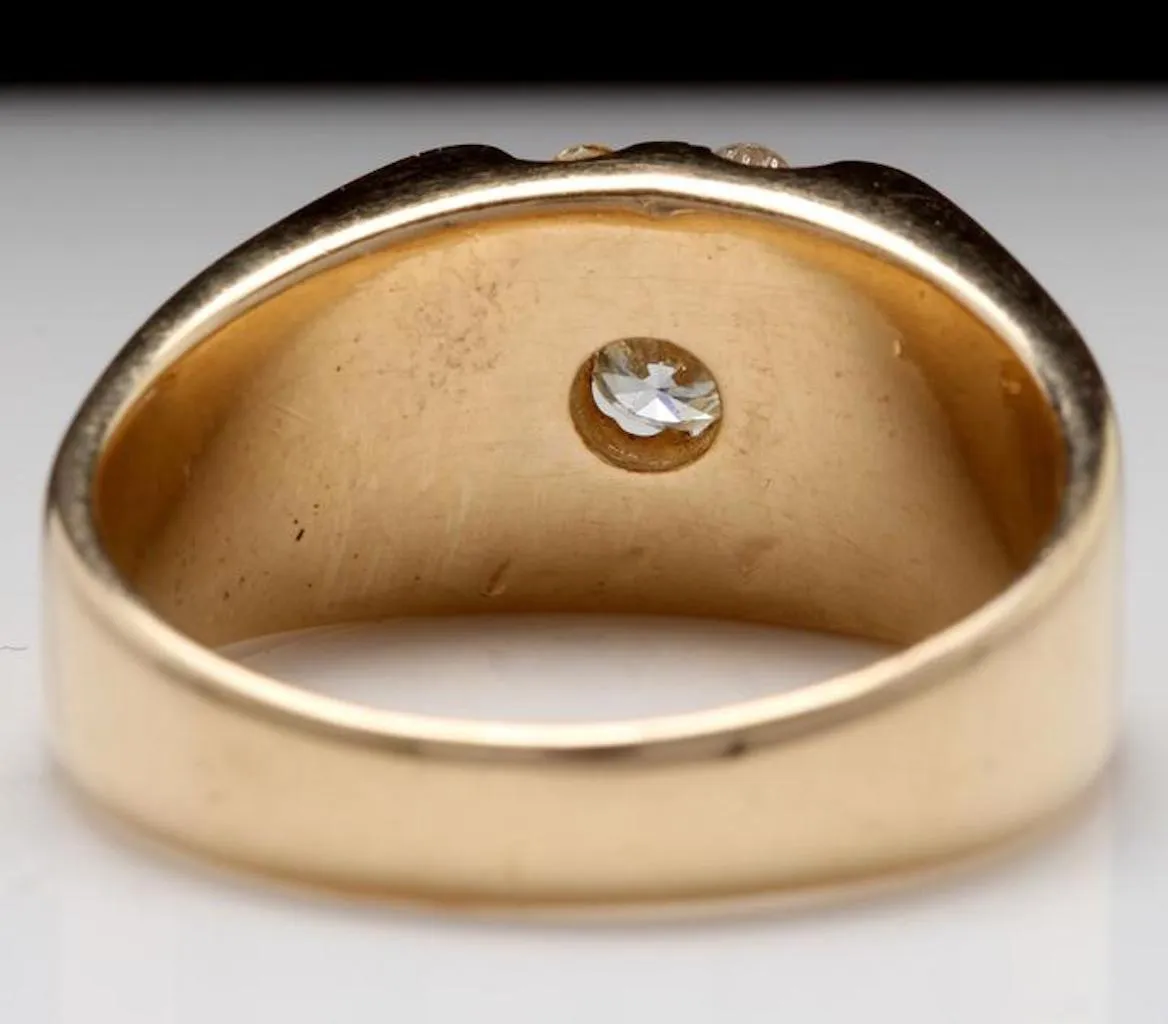 Splendid 1.00 Carats Natural VS2 Diamond 14K Solid Yellow Gold Ring