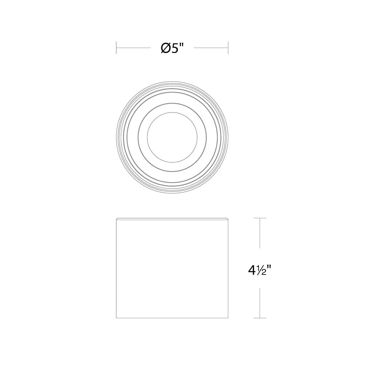 Squat 5 In. LED Outdoor Flush Mount 3000K White finish