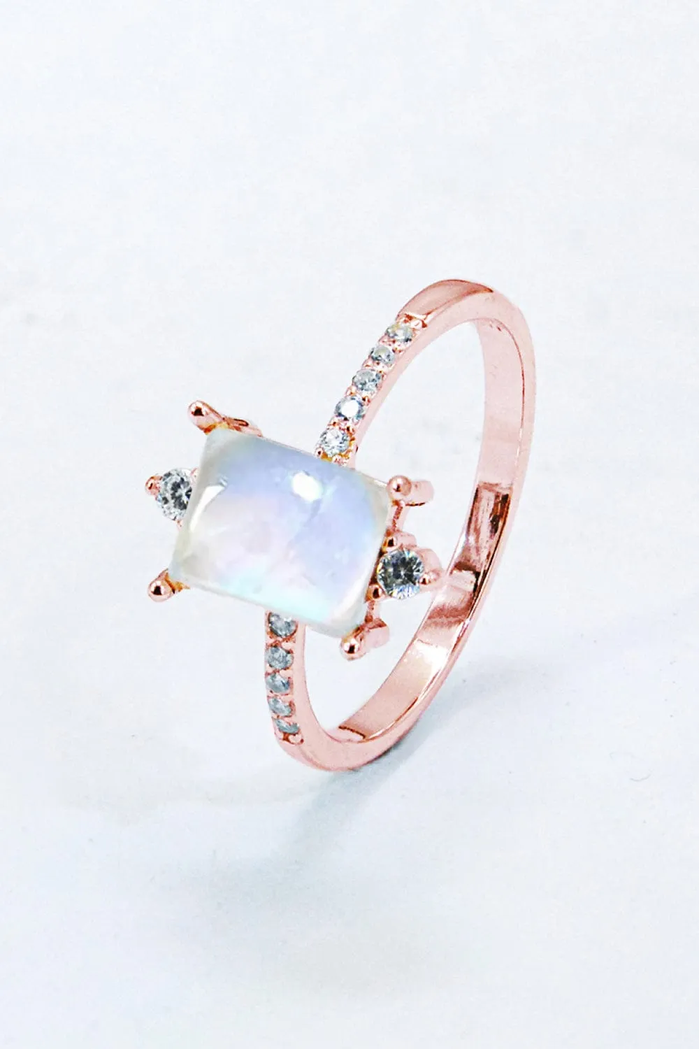 Sterling Silver Square Moonstone Ring