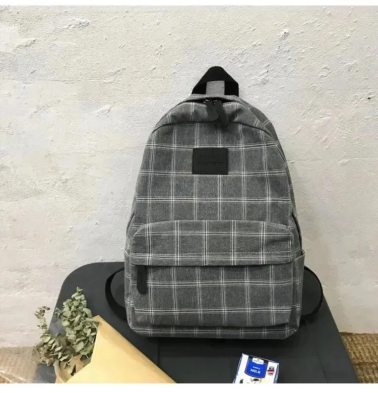 Striped Fashion Backpack for Teenage Girls