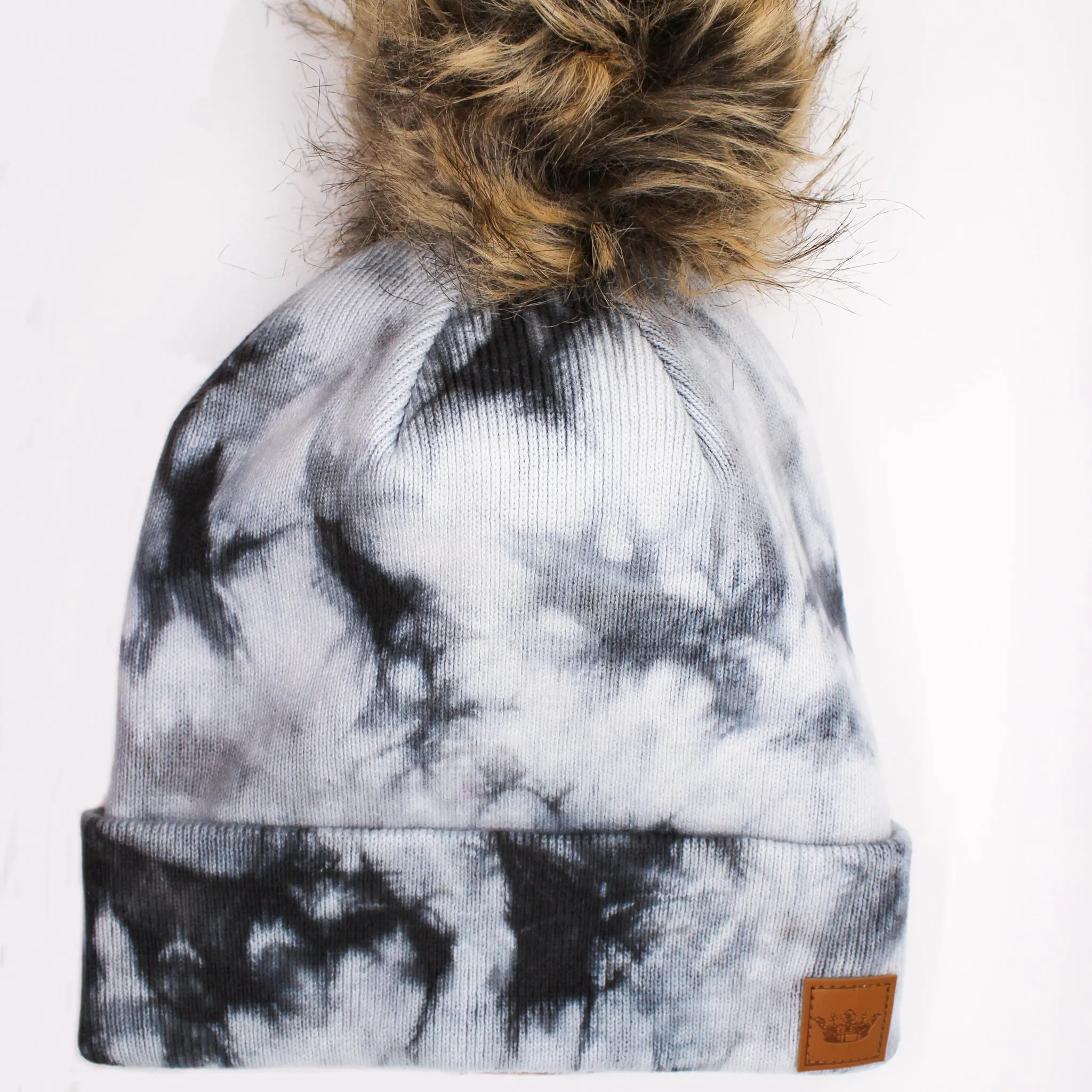 Tie Dye Pom Pom Beanie