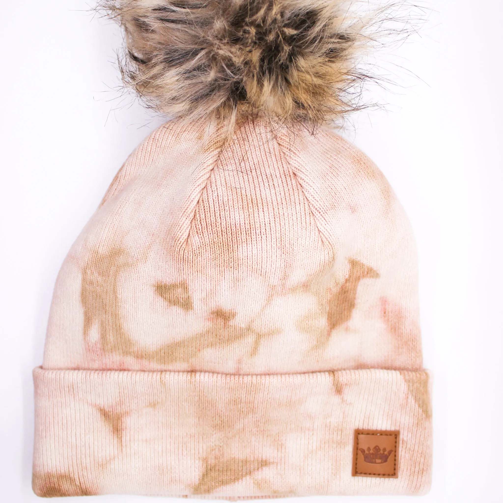 Tie Dye Pom Pom Beanie