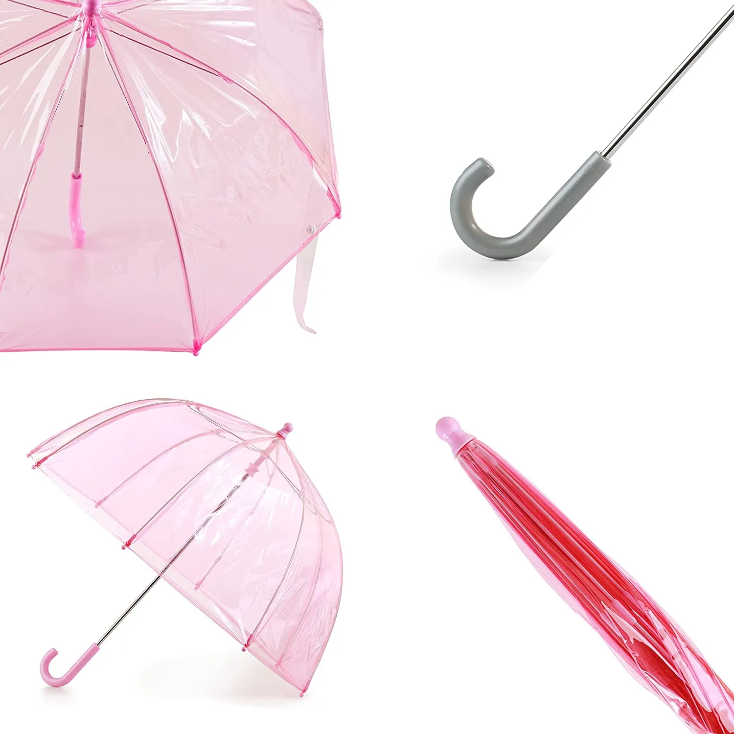 Totes Kids Clear Bubble Umbrella with Easy Grip Handle