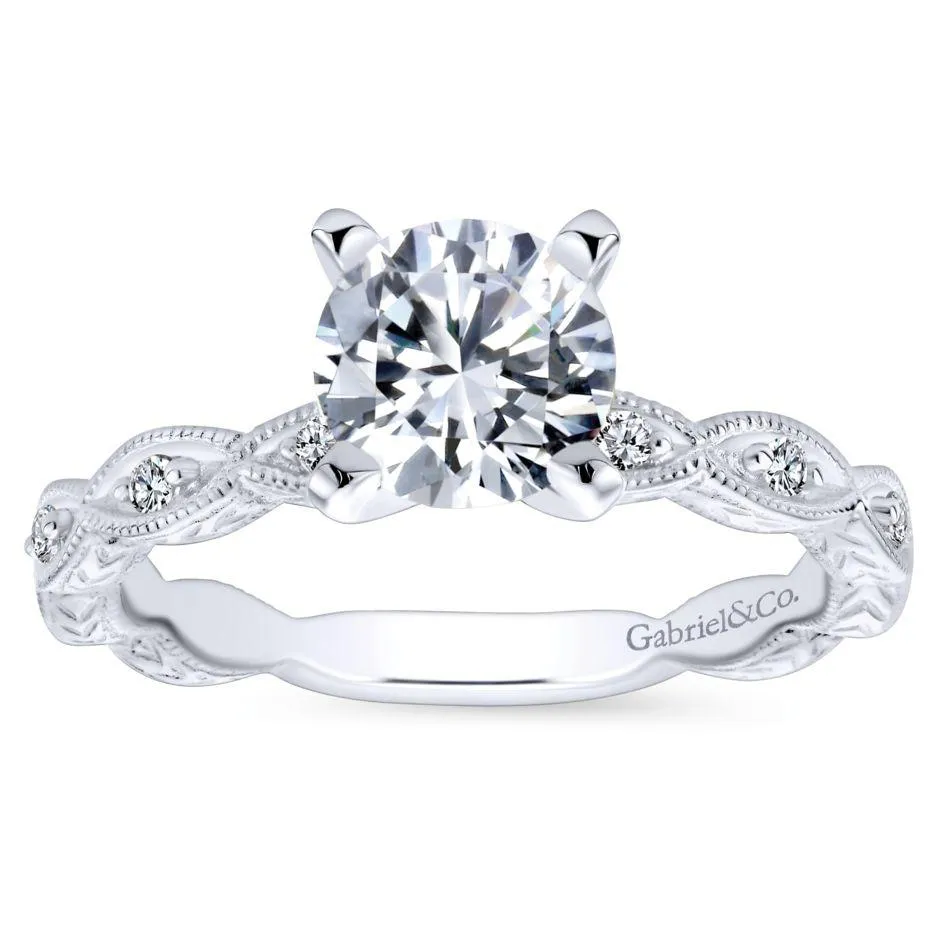 Victorian Marquise Shaped Station Diamond Ring .12 Cttw 183A