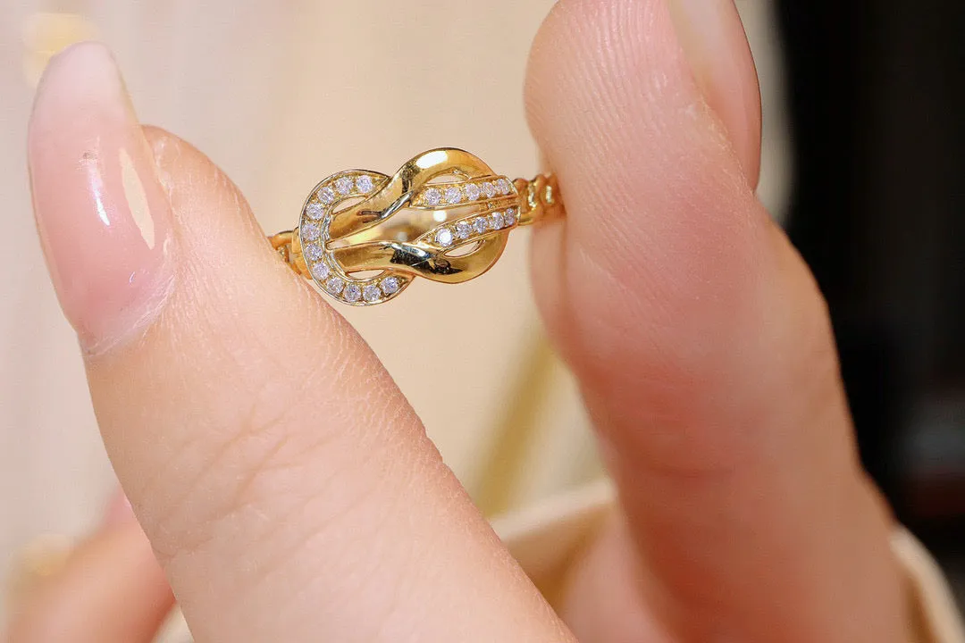 Vintage 18K Solid Gold Diamond Band