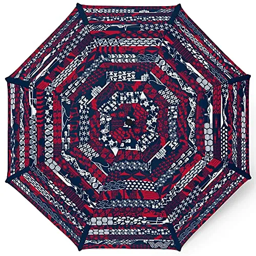 Weatherman Collapsible Umbrella - Windproof Up to 55 MPH Winds - United