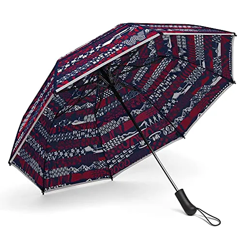 Weatherman Collapsible Umbrella - Windproof Up to 55 MPH Winds - United
