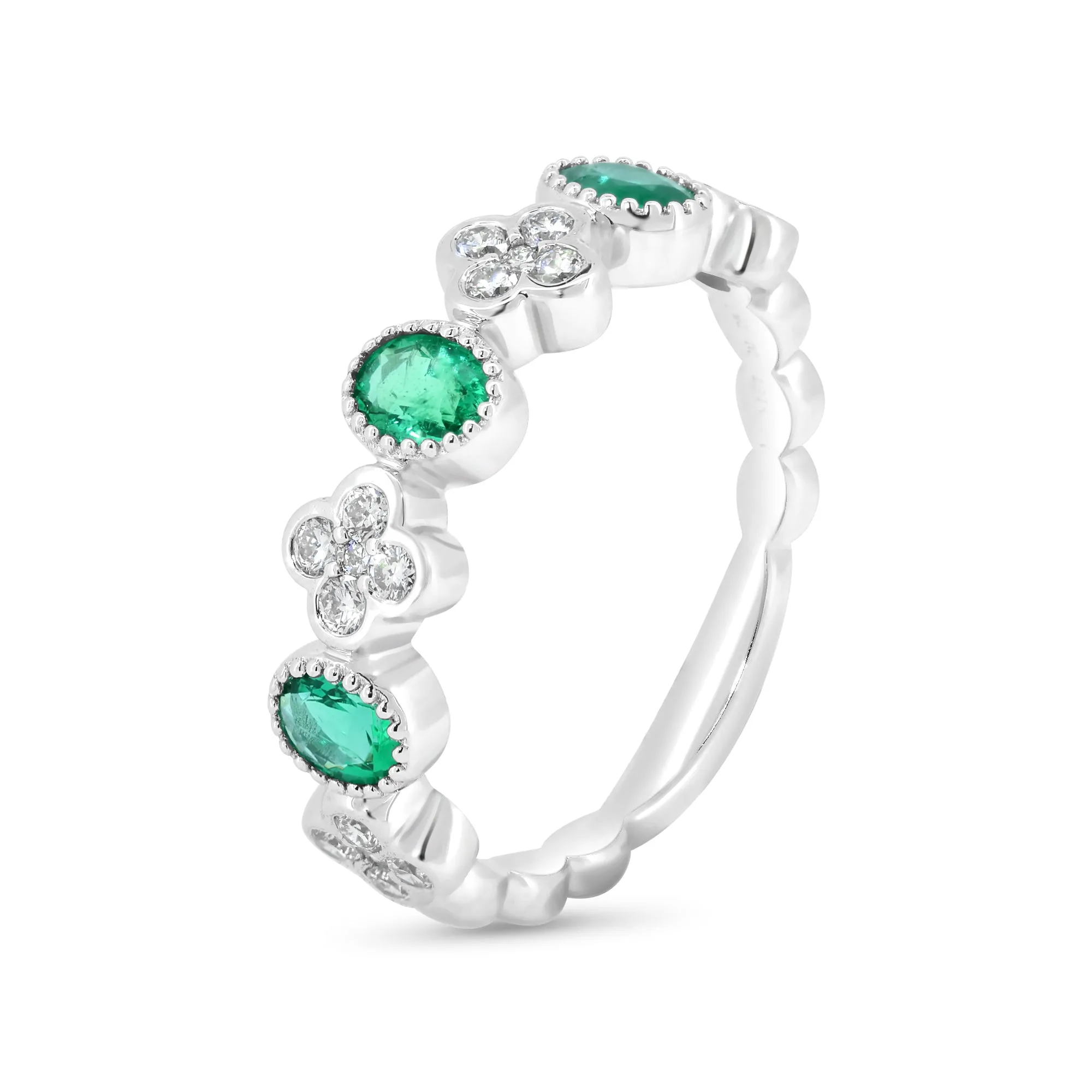 Zambian Emerald & Diamond Bands.
