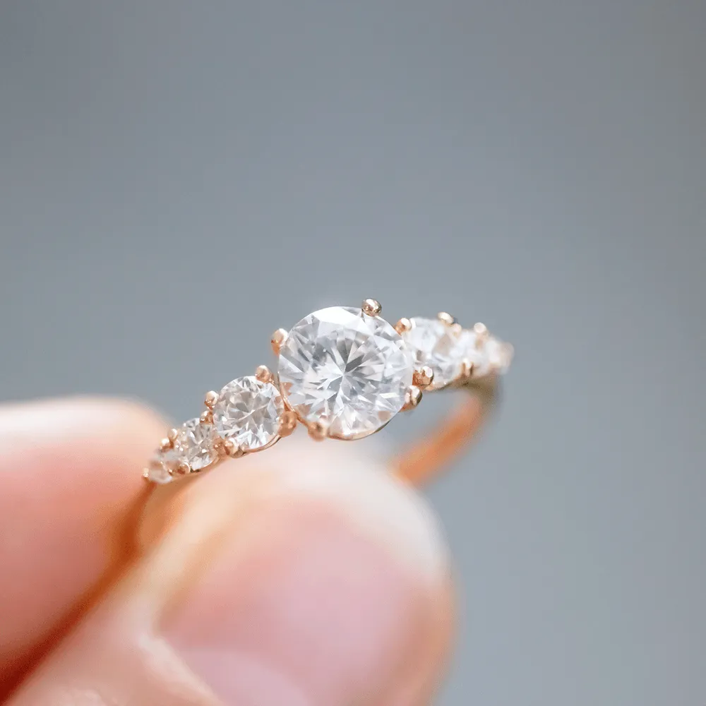 Zoey ~ Side Stone Ring