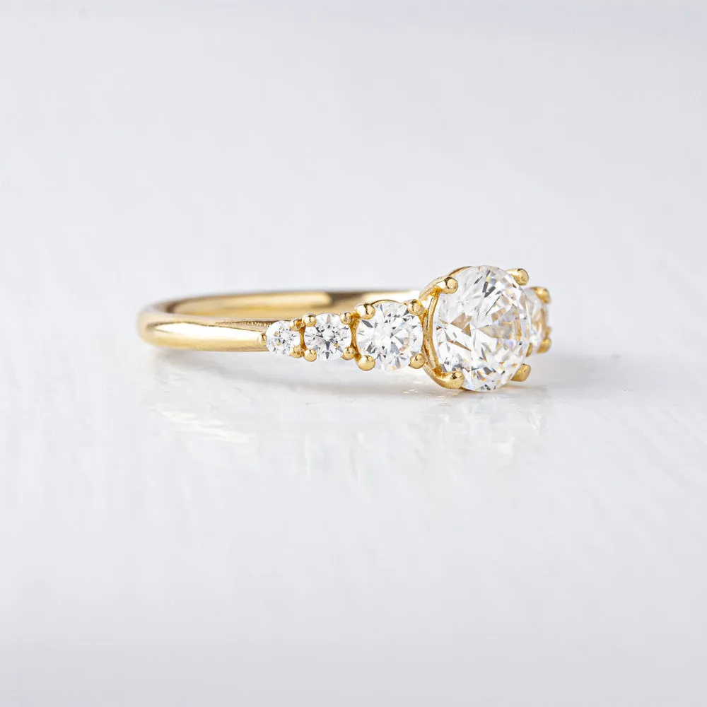 Zoey ~ Side Stone Ring
